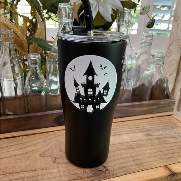 BLACK HALLOWEEN “HAUNTED MANSION ” 30 OZ TUMBLER - Picture 6 of 8